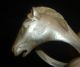 Roman Ancient Artifact - Silver Horse Head Ring Circa 200 - 400 Ad - 3215 Other Antiquities photo 5