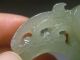 Large Old Antique Chinese Celadon Nephrite Old Jade Thumb Ring Phoenix Rings photo 5