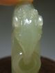 Large Old Antique Chinese Celadon Nephrite Old Jade Thumb Ring Phoenix Rings photo 6