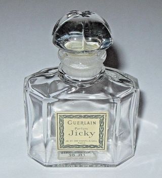 Vintage Guerlain Baccarat Style Glass Perfume Bottle - Jicky - 1 Oz - Empty photo