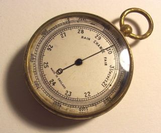 Antique Hand Held Barometer,  Made In England photo