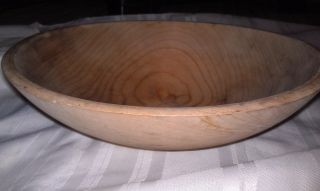 Vintage? Out Of Round Carved Natural Wood Wooden Dough Bowl 11 