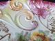 German Porcelain Plate - Iridescent Pierced Embossed Cabinet Plate Roses Scrolls Plates & Chargers photo 2