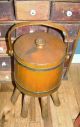 Antique Primitive Wooden Firkin Bucket With Coca Cola Decal Primitives photo 3