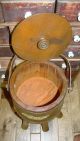 Antique Primitive Wooden Firkin Bucket With Coca Cola Decal Primitives photo 4