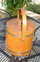 Antique Primitive Wooden Firkin Bucket With Coca Cola Decal Primitives photo 6