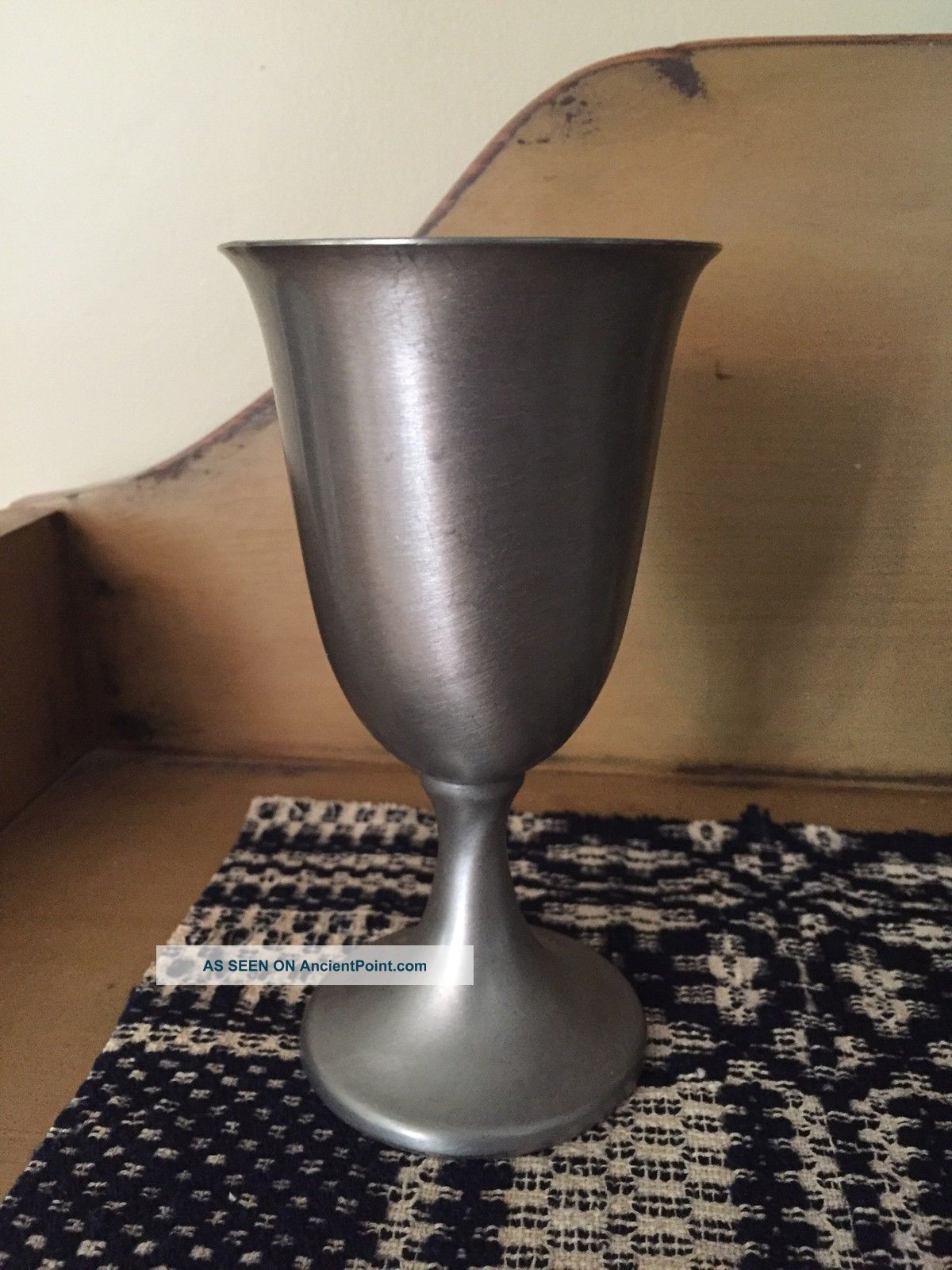 Vintage Pewter Goblet Primitives photo
