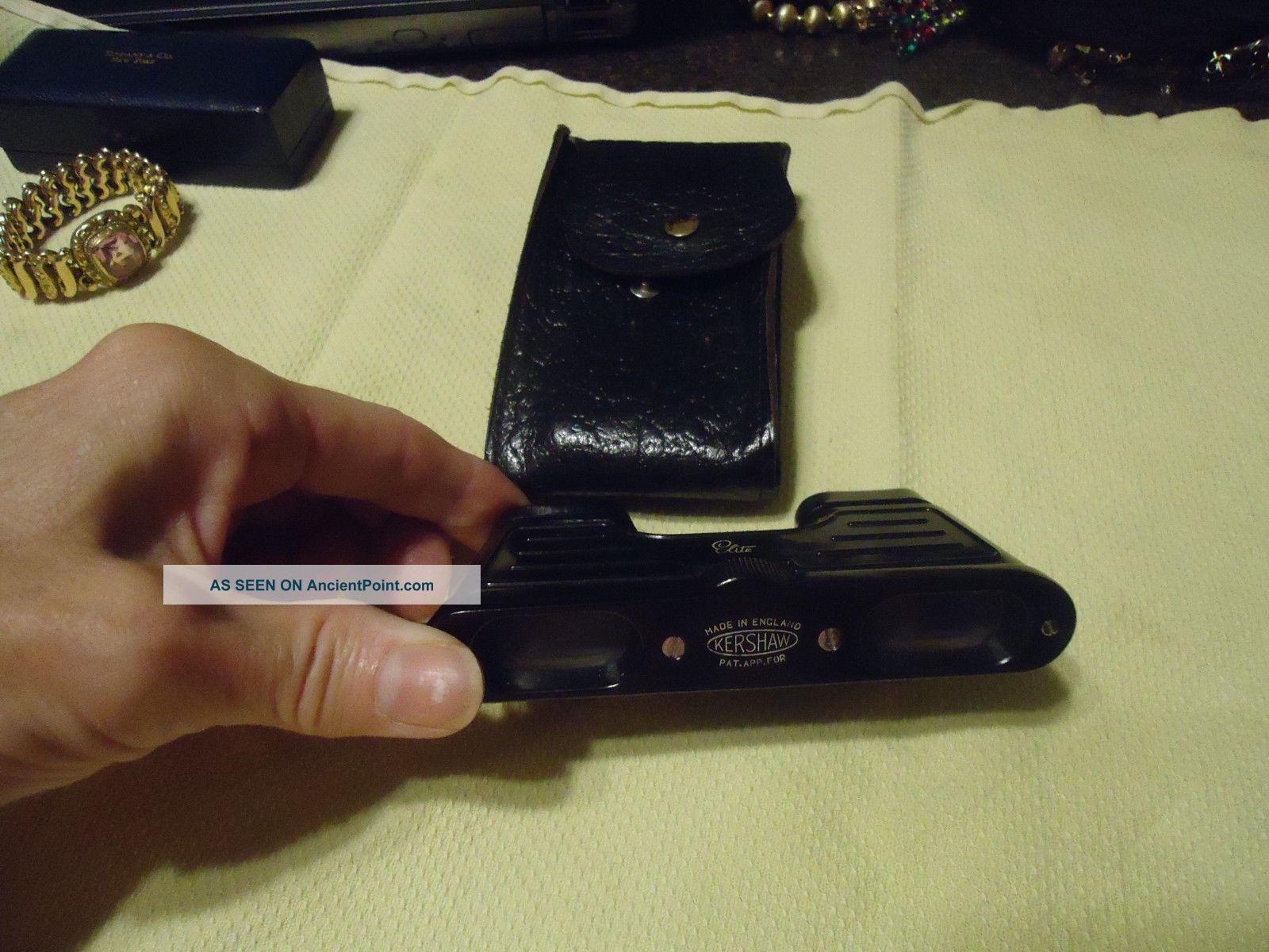 Vintage Opera Glasses Kershaw Black With Case Other Antique Science Equip photo