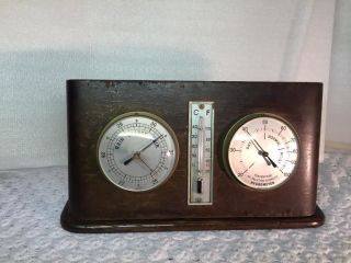 Antique Weather Station - Germany Barometer And Gauges - Old - 324 photo