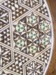 Vintage Egyptian Wooden Plate Marquetry With Inlaid Mother Of Pearl Egyptian photo 6