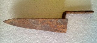 Antique Primitive Romanian Iron Trowel Rusty Rustic Tool Utensil Gardening Decor photo