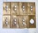 7 Brass Push Button Switch Covers Plates Plus 1 Receptacle Dated 1903 Perkins Switch Plates & Outlet Covers photo 1