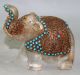 Chinese Crystal Mosaic Turquoise Copper Elephant Statue Other Antique Chinese Statues photo 5