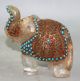 Chinese Crystal Mosaic Turquoise Copper Elephant Statue Other Antique Chinese Statues photo 6