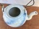 Rare Antique Blue & White Salt Glaze Stone Ware Pottery Teapot Tea Kettle Crocks photo 4