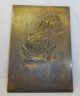 Vintage Solid Brass Printing Plate Greeting Cards Engraved Roses Larry Kushlin Binding, Embossing & Printing photo 1