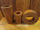 Vintage Antique 3 Wooden Factory Mold Parts Patterns Circular Oliver Plow Co. Industrial Molds photo 1