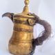 Antique Persian Arabic Coffee Pot Brass Handmade Handles Islamic Etched Pitcher Islamic photo 3