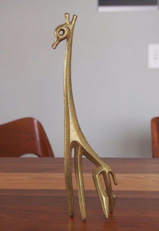 Frederic Weinberg Brass Giraffe Sculpture photo