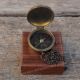 Compass Brass Antique Vintage Nautical Style Pocket Compass Gift With Wood Box Compasses photo 2
