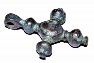 Authentic Viking Cross Pendant,  Depiction Of Christ - Historical Gift - Op37 photo