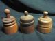 3 Folk Art Wooden Butter Molds Prints Press Stamp Cow Rooster Chicken Thistle Primitives photo 1