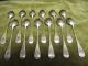 1880 French Gilded Guilloche 950 Silver 12 Coffee Spoons Louis Xvi St 194g Gaber France photo 1
