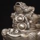 Chinese Silver Copper Hand - Carved Toad & Gold Incense Burner W Ming Dynasty Mark Incense Burners photo 4
