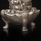 Chinese Silver Copper Hand - Carved Toad & Gold Incense Burner W Ming Dynasty Mark Incense Burners photo 5