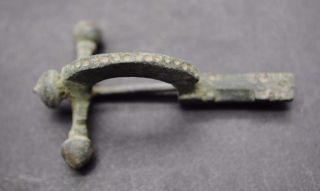Ancient Roman Decorated Crossbow Fibula Brooch 3rd - 4th Century Ad photo