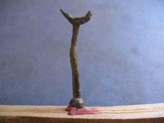 Ancient Celtic Roman Bronze Medical Zoomorphic Bird Stick 1 - 2 Ct.  Ad.  56 Mm.  Long photo