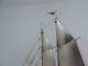 Masterly Hand Crafted Japanese Sterling Silver 2 Masted Model Yacht Ship Japan Other Antique Sterling Silver photo 4