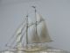 Masterly Hand Crafted Japanese Sterling Silver 2 Masted Model Yacht Ship Japan Other Antique Sterling Silver photo 6