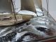 Masterly Hand Crafted Signed Japanese Sterling Silver 985 Model Yacht Ship Japan Other Antique Sterling Silver photo 11