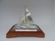 Masterly Hand Crafted Signed Japanese Sterling Silver 985 Model Yacht Ship Japan Other Antique Sterling Silver photo 2