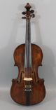 Antique German,  Stradivarius Copy,  4/4 Figured Maple Violin & L.  Bausch Bow Nr String photo 2