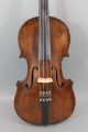 Antique German,  Stradivarius Copy,  4/4 Figured Maple Violin & L.  Bausch Bow Nr String photo 5