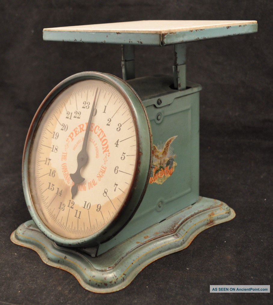 Antique Perfection Large Dial Scale Eagle Orig Paint 1906 Steampunk Scales photo