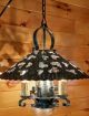 Antique/vtg Gothic/mission Hanging Swag Chandelier Light/lamp,  Hammered Chandeliers, Fixtures, Sconces photo 1