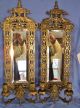 2 Antique Ornate Solid Brass Wall Sconces Candelabra Louis Xvi Mirrors Dolphins Chandeliers, Fixtures, Sconces photo 1