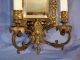 2 Antique Ornate Solid Brass Wall Sconces Candelabra Louis Xvi Mirrors Dolphins Chandeliers, Fixtures, Sconces photo 3