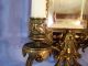 2 Antique Ornate Solid Brass Wall Sconces Candelabra Louis Xvi Mirrors Dolphins Chandeliers, Fixtures, Sconces photo 6