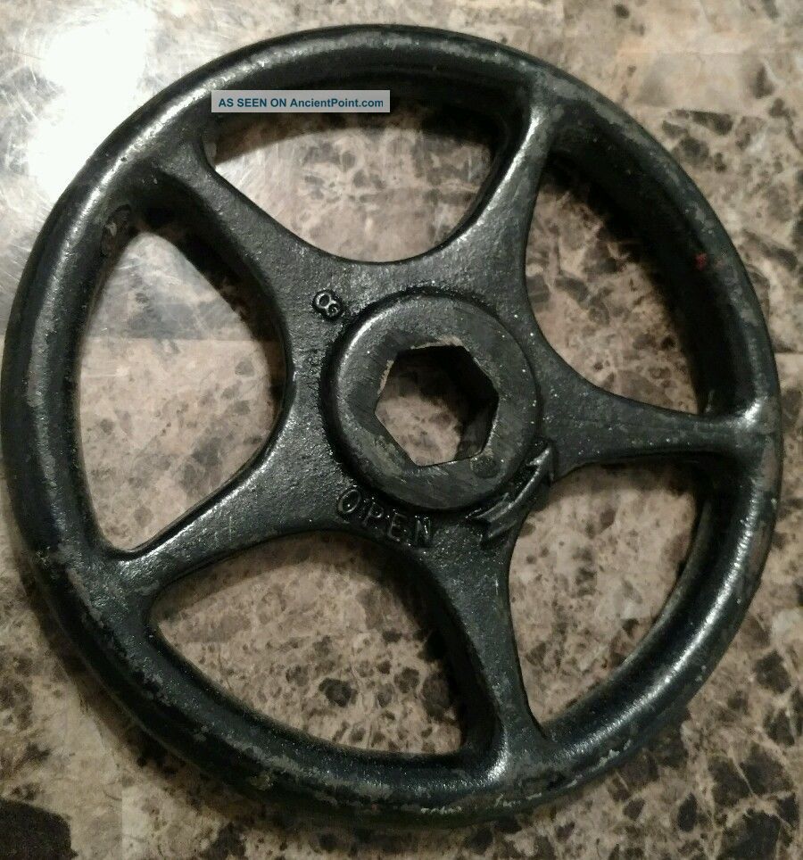 Vintage Large Cast Iron Industrial Valve Handle Wheel Gear Steampunk Art (rt) Other Mercantile Antiques photo