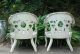 Antique Pair French Louis Philippe Gondola Parlor Arm Upholstered Chair Frames 1800-1899 photo 1