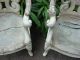 Antique Pair French Louis Philippe Gondola Parlor Arm Upholstered Chair Frames 1800-1899 photo 3