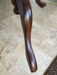 Small Mahogany Pie Crust Leather Top Table - Taiwan Unknown photo 8