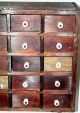 Antique 25 Drawer Apothecary / Druggist / Watchmakers Cabinet W/ Porcelain Knobs 1800-1899 photo 4
