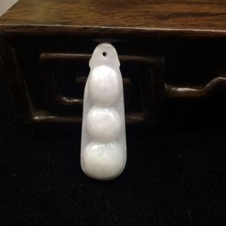 100 Natural Jade Carving Of The Four Seasons Peace Beans Pendant photo