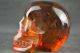 Old Collectible Decorate Handwork Old Burmese Amber Carving Skull Statue Other Antique Chinese Statues photo 1