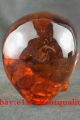 Old Collectible Decorate Handwork Old Burmese Amber Carving Skull Statue Other Antique Chinese Statues photo 4
